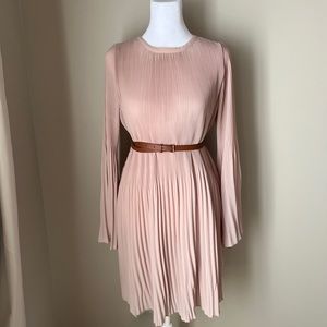 Baby pink accordion dress